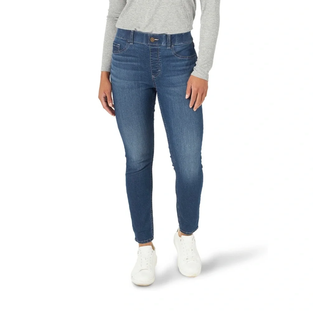 Lee women’s mid rise pull on jeggings stretch XL